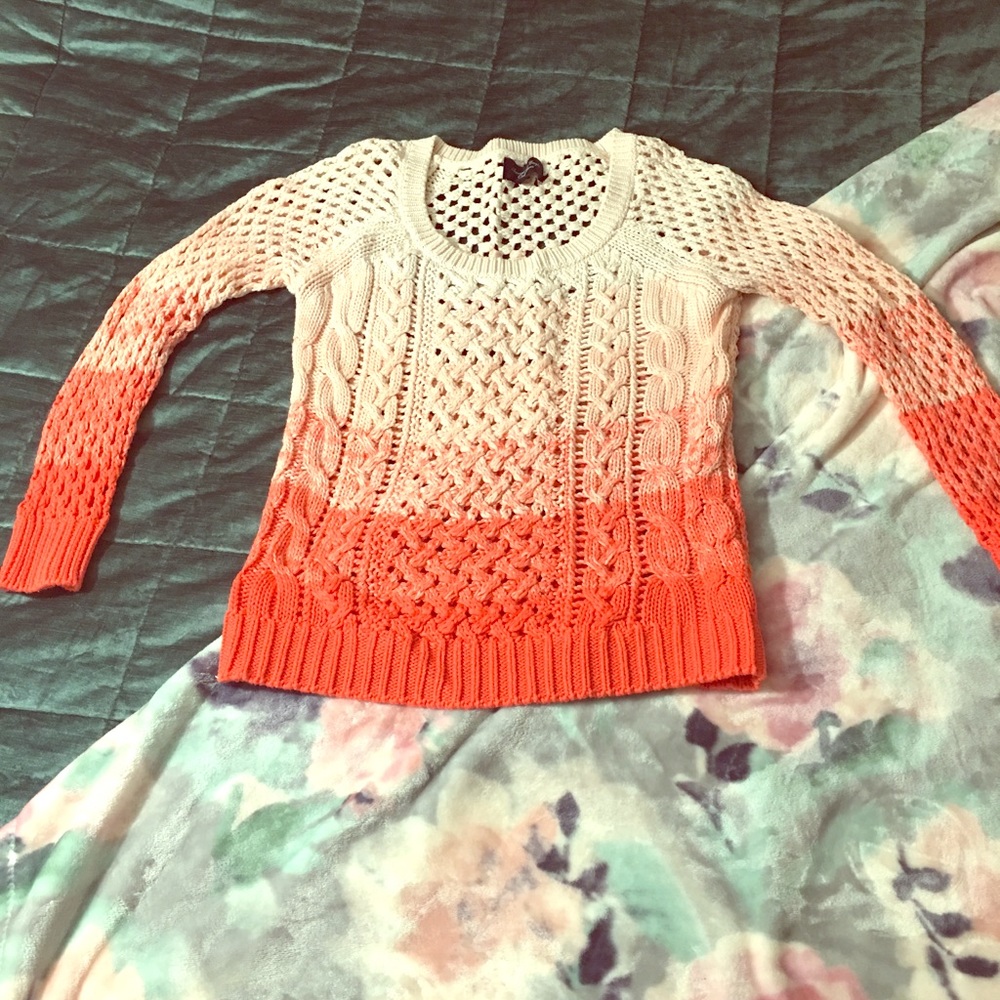 Pink ombré knit sweater